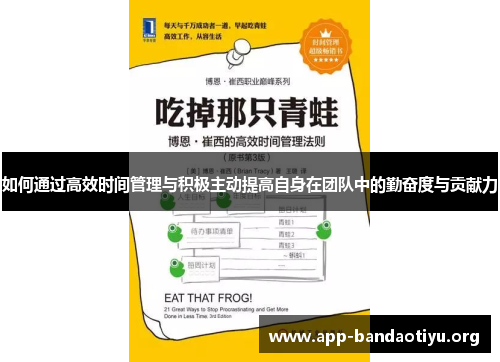 如何通过高效时间管理与积极主动提高自身在团队中的勤奋度与贡献力